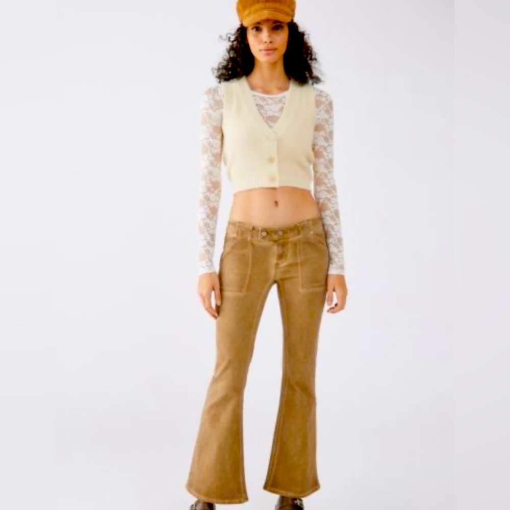 COPY - BDG Josie Low Rise Flare Tan Jeans